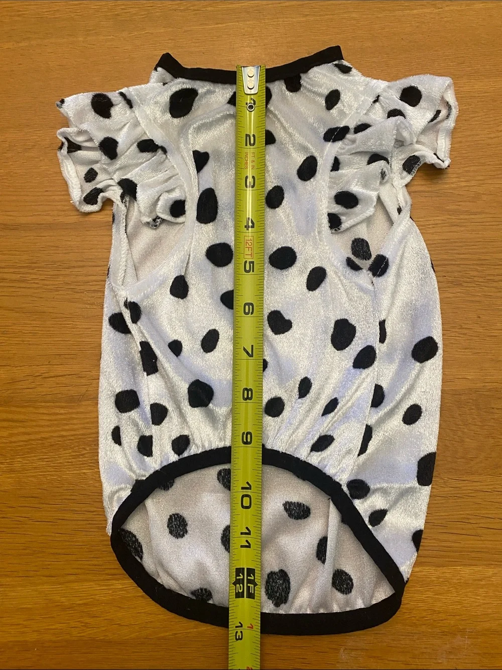 Dalmatian Spot Plush Dog Dress - Black & White